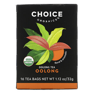 Choice Organic Teas, ウーロン茶、ウーロン、ティーバッグ16袋、32g（1.12オンス）