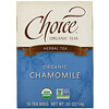 Choice Organic Teas, Herbal Tea, Organic Chamomile, Caffeine-Free, 16 Tea Bags, .50 oz (14 g)