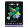 Choice Organic Teas‏, Black Tea, Organic Earl Grey, 16 Tea Bags, 1.12 oz (32 g)