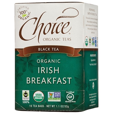 Choice Organic Teas 有機愛爾蘭早餐,紅茶,16 茶袋,1.1 盎司(32 克)