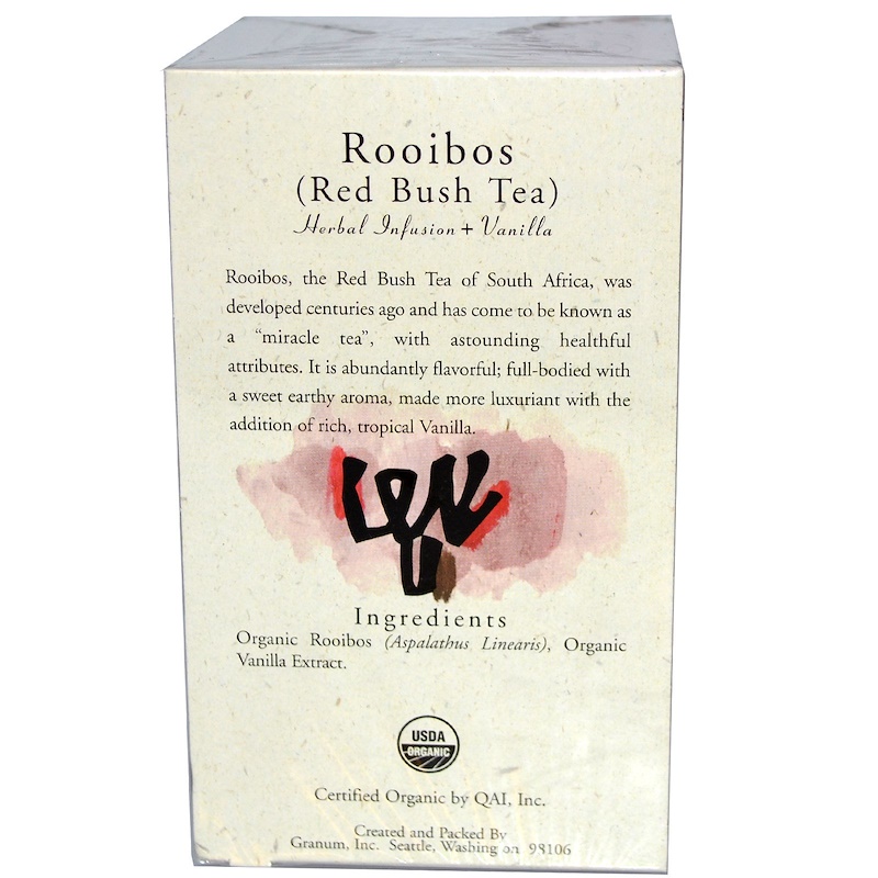 Choice Organic Teas, Rooibos, Red Bush Tea, Herbal Infusion + Vanilla