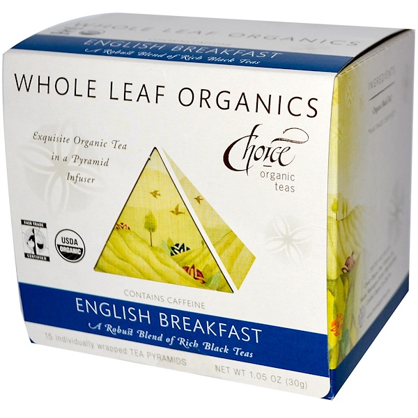 Choice Organic Teas, Whole Leaf Organics, English Breakfast, 15 Tea