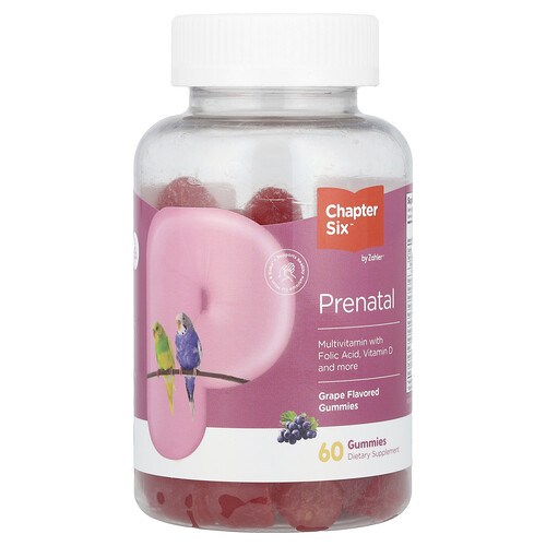 Zahler, Chapter Six, Prenatal Gummies, Grape, 60 Gummies