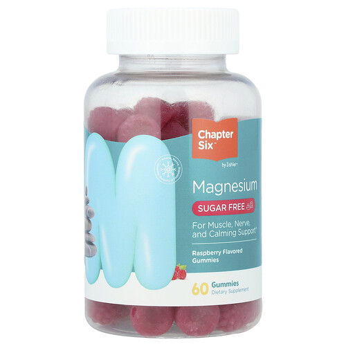 Zahler, Chapter Six, Magnesium Gummies, Sugar Free, Raspberry, 60 Gummies (100 mg per Gummy)