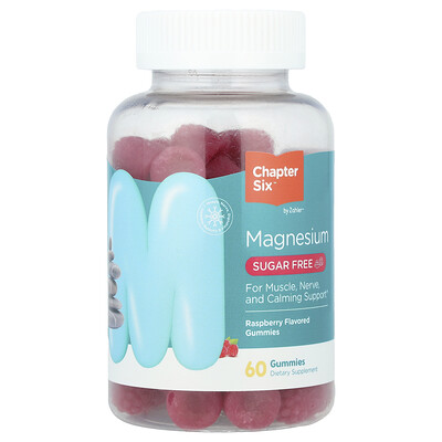 Zahler, Gomitas de magnesio, Sin azúcar, Frambuesa, 60 gomitas (100 mg por gomita)