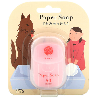 Charley Paper Soap, Rose, 50 Sheets