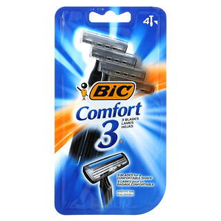 BIC, Comfort 3, Pisau Cukur Sekali Pakai, 4 Pisau Cukur