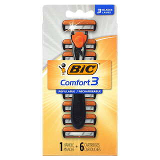 BIC, Comfort 3, 1 Gagang, 6 Kartrid