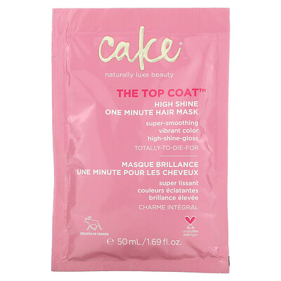 Купить Cake Beauty The Top Coat, Одноминутная маска для волос, для яркого блеска, 50 мл (1, 69 жидк. Унции)