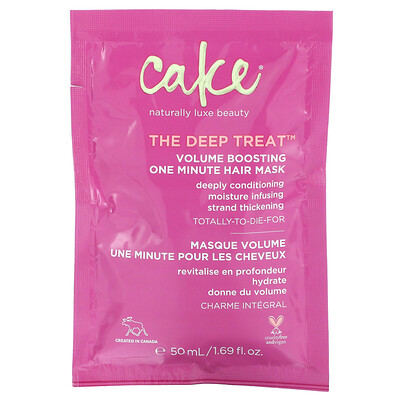 Cake Beauty The Deep Treat, Volume Boosting One Minute Hair Mask, 1.69 fl oz (50 ml)