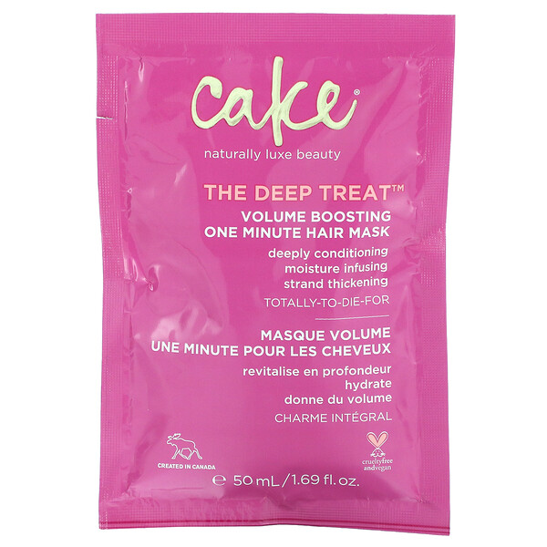Cake Beauty‏, The Deep Treat, Volume Boosting One Minute Hair Mask, 1.69 fl oz (50 ml)