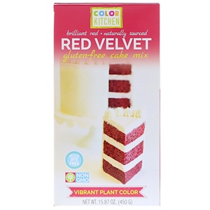 Отзывы о ColorKitchen, Gluten-Free Cake Mix, Red Velvet, 15.87 oz (450 g)