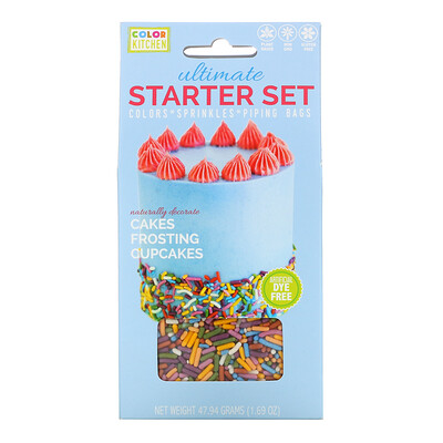 ColorKitchen Ultimate Starter Set, Colors, Sprinkles and Piping Bags, 1.69 oz (47.94 g)