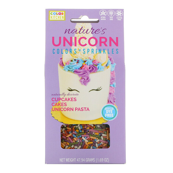ColorKitchen, Nature's Unicorn Colors & Sprinkles Set, 1.69 oz (47.94 g)