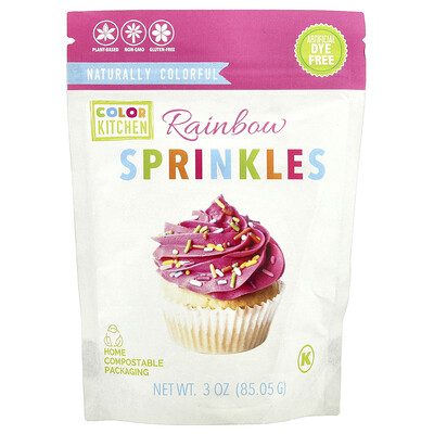 Product Image for ColorKitchen, Rainbow Sprinkles, 3 oz (85.05 g)
