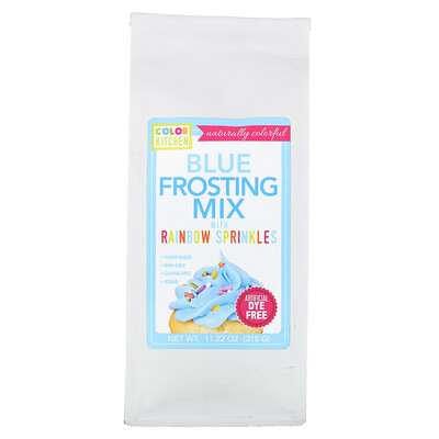 ColorKitchen Blue Frosting Mix with Rainbow Sprinkles, 11.22 oz (318 g)