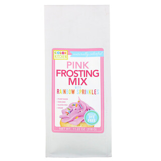 ColorKitchen, 粉色糖霜调色粉 + 彩色糖粒，11.22 盎司（318 克）