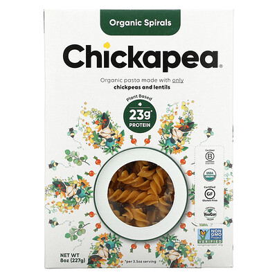 Купить Chickapea Органические спирали, 227 г (8 унций)