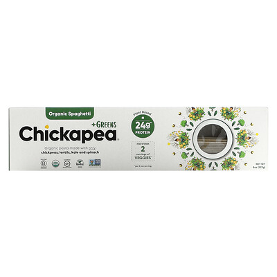 Купить Chickapea Органические спагетти с зеленью, 227 г (8 унций)