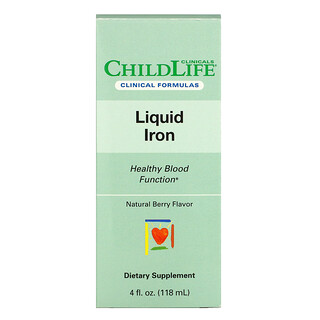 Childlife Clinicals, 液體鐵，天然漿果味，4 液量盎司（118 毫升）