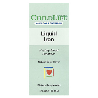 ChildLife Clinicals, Tekuté železo, prírodné bobuľové ovocie, 118 ml