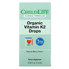 Childlife Clinicals, オーガニックビタミンK2液、ナチュラルベリーフレーバー、7.5ml（0.25液量オンス）