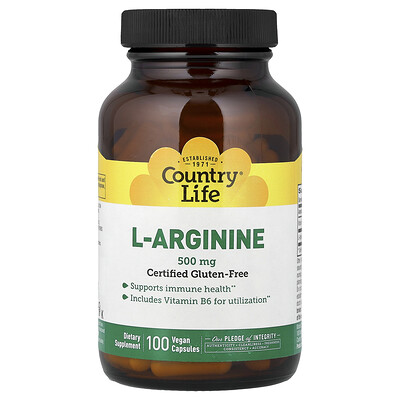 Product Image for Country Life, L-Arginine, 100 Vegan Capsules
