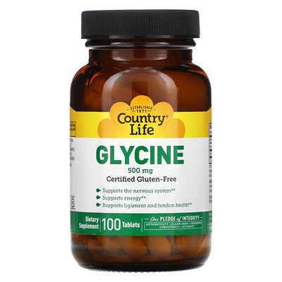 

Country Life Glycine 500 mg 100 Tablets