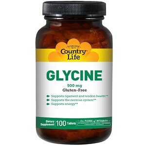 Отзывы о Кантри Лайф, Glycine, 500 mg, 100 Tablets