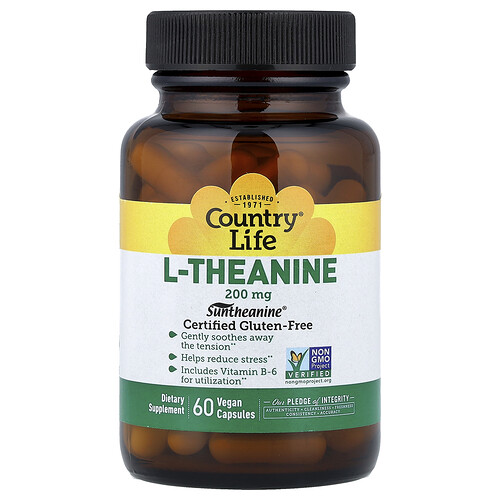 Country Life Country Life, L-Theanine, 200 mg, 60 Vegan Capsules