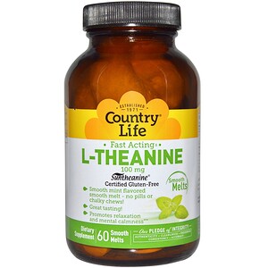 Отзывы о Кантри Лайф, L-Theanine, 100 mg, 60 Smooth Melts