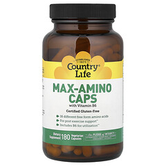 Max-Amino, амінокислоти з вітаміном В6, 180 вегетаріанських капсул