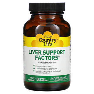 Country Life, Liver Support Factors，100 粒素食胶囊