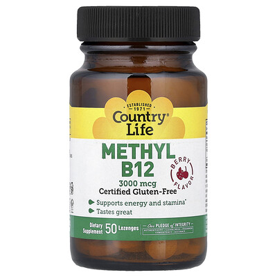 Product Image for Country Life, Methyl B12, Berry, 50 Lozenges