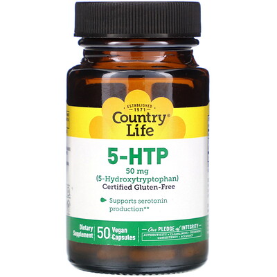 Country Life 5-HTP, 50 mg, 50 Vegan Capsules