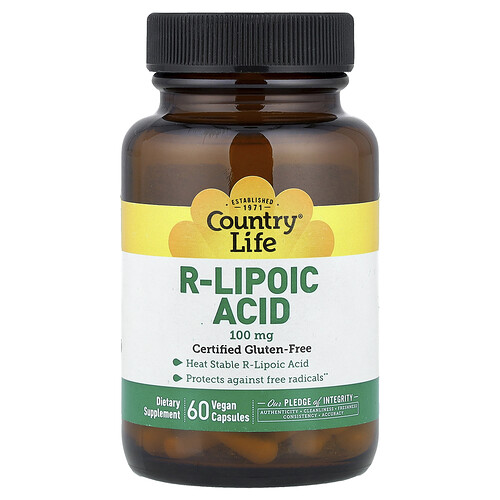 Country Life, R-Liponsäure, 100 mg, 60 vegane Kapseln