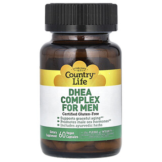 Country Life, комплекс с ДГЭА для мужчин, 60 веганских капсул