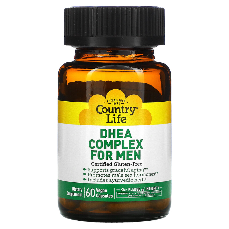 Country Life, DHEA Complex for Men, 60 Vegan Capsules iHerb