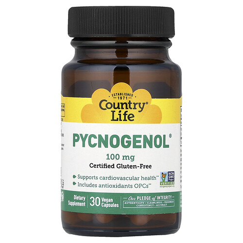 Country Life, Pycnogenol®, 100 mg, 30 vegane Kapseln