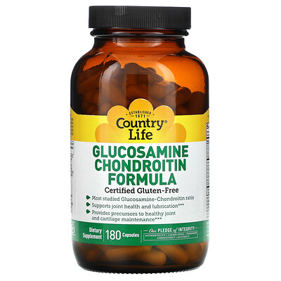 

Country Life, Glucosamine Chondroitin Formula, 180 Capsules