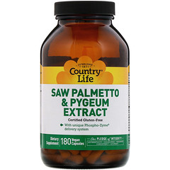 Saw Palmetto & Pygeum Extract, 180 Vegan Capsules