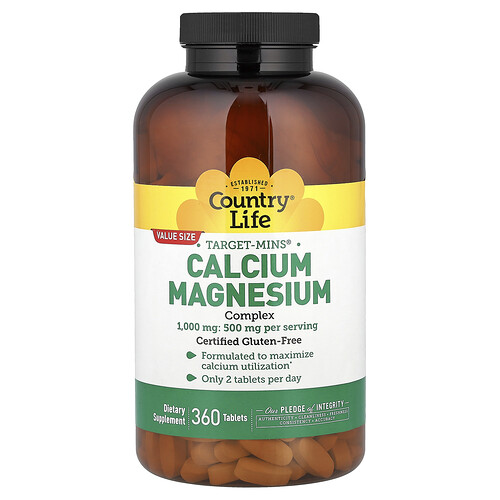 Country Life, Target-Mins®, Calcium-Magnesium Complex, 360 Tablets