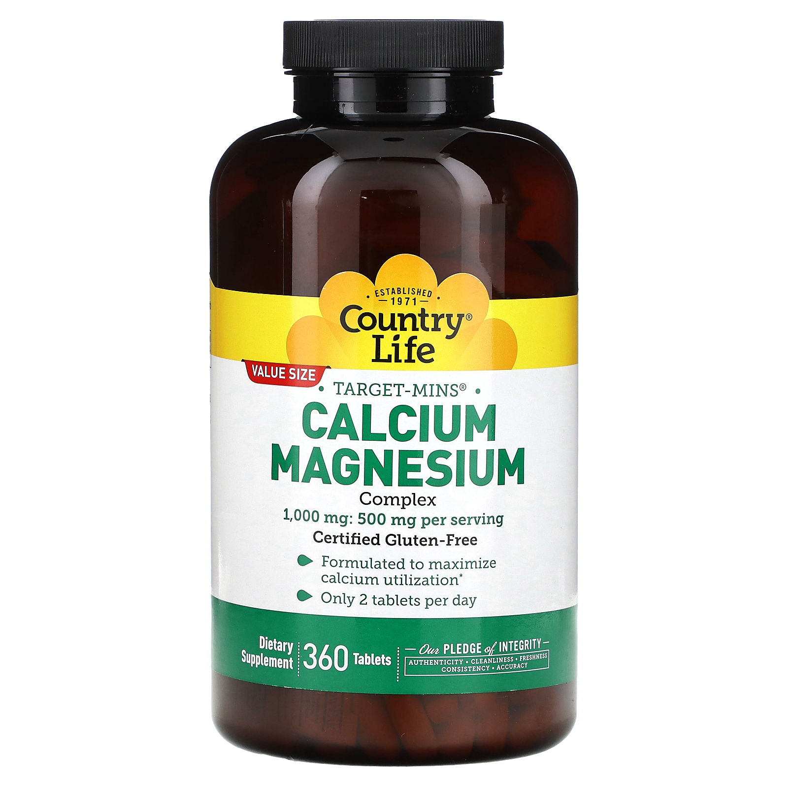 Country Life Target Mins Calcium Magnesium Complex 360 Tablets 2387