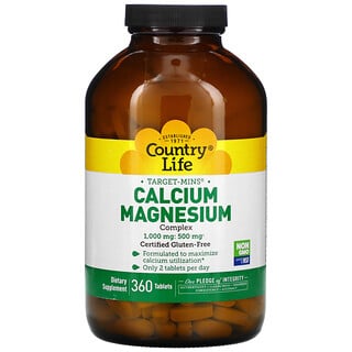 Country Life, Complexe calcium magnésium, 360 comprimés