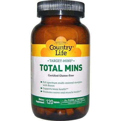 Country Life Target-Mins, Total Mins, 120 таблеток