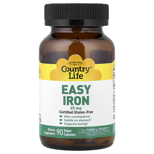 Country Life, Easy Iron, 25 mg, 90 vegane Kapseln