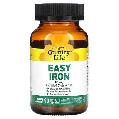 

Country Life Easy Iron 25 mg 90 Vegan Capsules