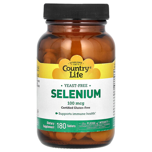 Country Life Selenium, 100 mcg, 180 Tablets