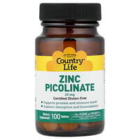 Country Life, Zinc Picolinate, 100 Tablets