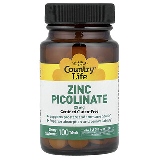 Country Life, Zinc Picolinate, 100 Tablets